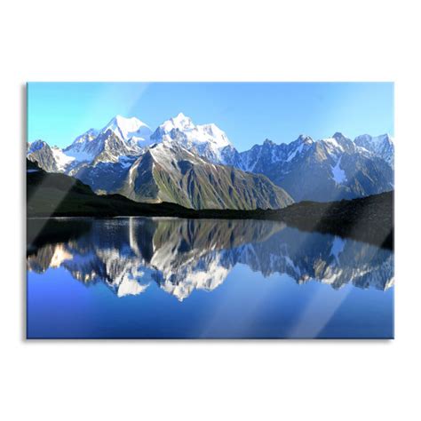 Union Rustic Glasbild Berge Am See Wayfair De