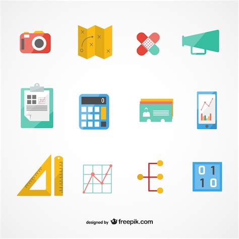 Vector Businessplan Pictogrammen Instellen Gratis Vector