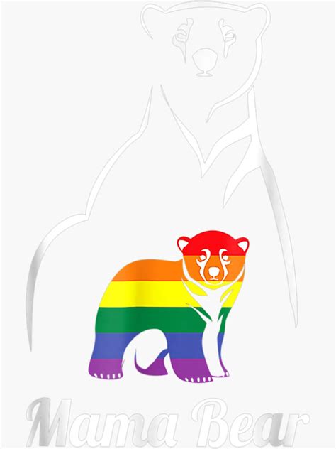 Gay Pride Mama Bear Sticker By Redamoda Redbubble