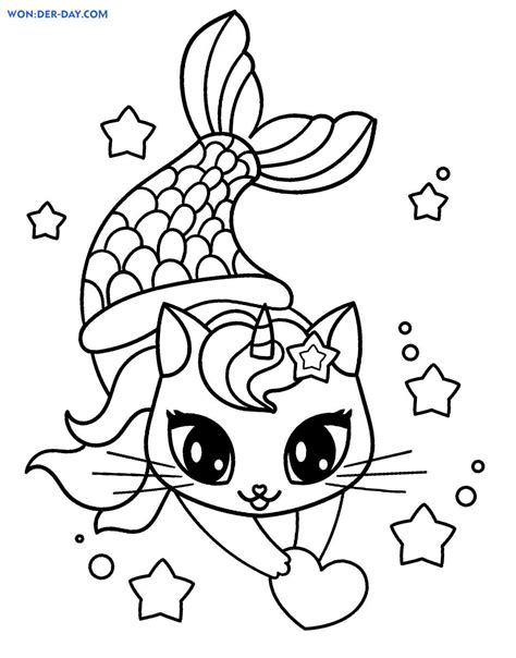 Desenhos De Gato Unicórnio Para Colorir Wonder