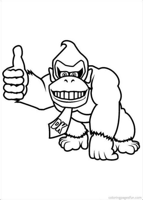 Donkey Kong Colouring Pages - Amanda Gregory's Coloring Pages