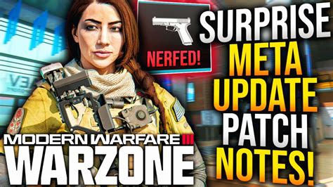 Warzone Surprise Meta Update Patch Notes Weapon Changes Gameplay