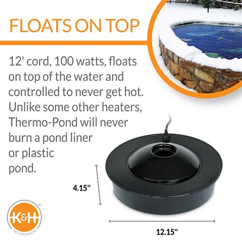 Patio, Lawn & Garden Water Gardens & Ponds Outdoor Pond Heater Thermo ...