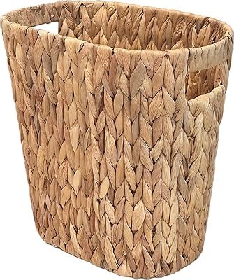 Amazon Ctosree Pcs Wicker Trash Can Basket Woven Waste Basket