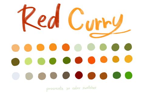 Red Curry Procreate Color Palettes Graphic By Wanida Toffy Creative