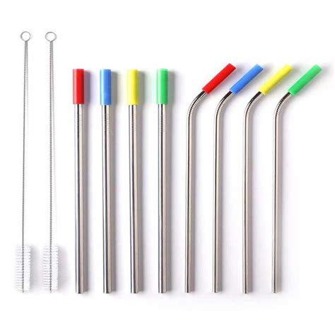 Silicone Straw Tips Cover For Stainless Steel Straws And Glass Straws