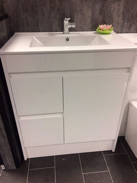 750mm Bathroom 100 Waterproof Vanity Unit Storage Cabinet Cupboard