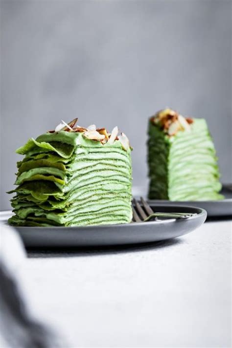 Gluten Free Matcha Crepe Cake With Whipped White Sweet Tooth Girl