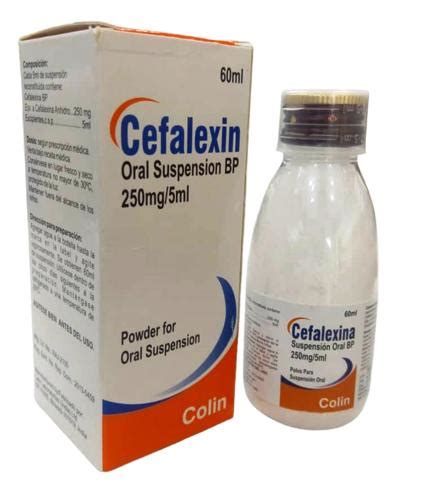 Cefalexina Suspensión 250 mg X 60 ml Farma Prime