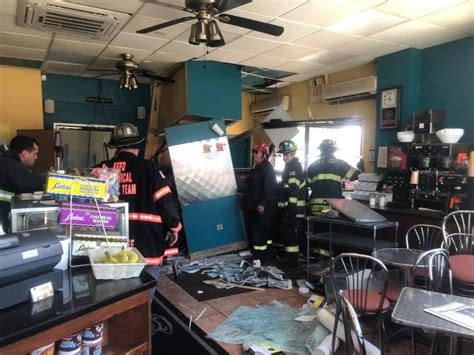 3 Hospitalized After Car Crashes Into Bagel Shop In West Babylon West