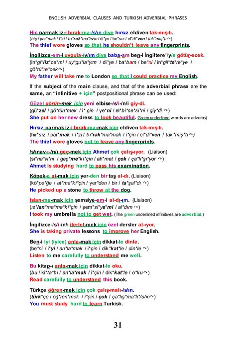 English adverbial clauses and turkish adverbial phrases (2) | DOCX