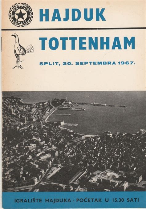 Hajduk Split V Tottenham Hotspur Sep Programmecollector Net