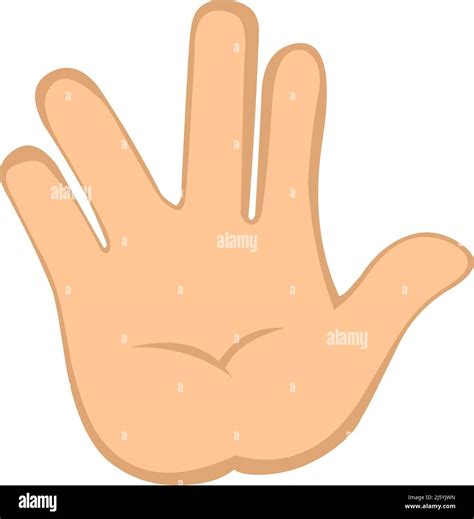 Vector Illustration Of A Hand Doing The Vulcan Salute Stock Vector