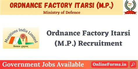 Ordnance Factory Itarsi Recruitment 2024 Apply For 105 CPW Posts