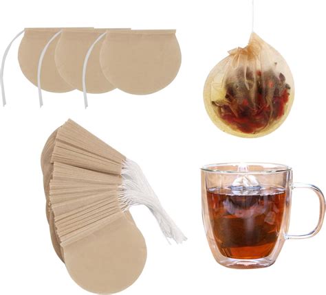 100 Pcs Disposable Tea Bags For Loose Leaf Tea Unbleached Tea Filter Bags With