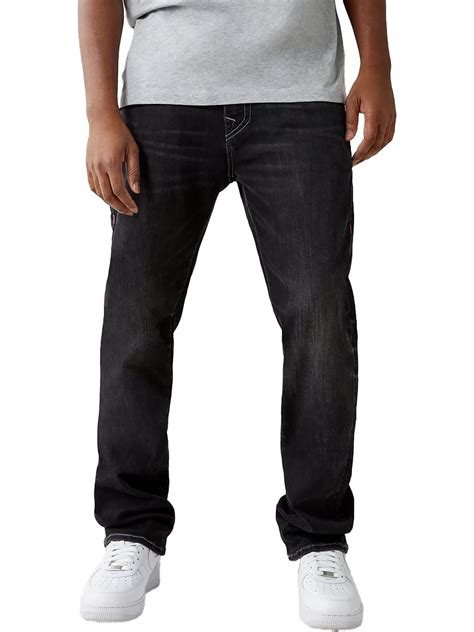 True Religion Mens Ricky Relaxed Mid Rise Straight Leg Jeans