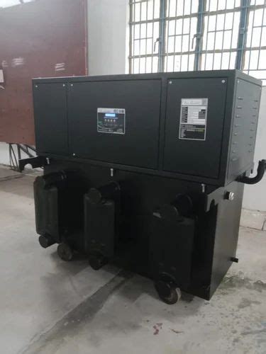 100kva Three Phase Oil Cooled Servo Voltage Stabilizer 295v 465v In