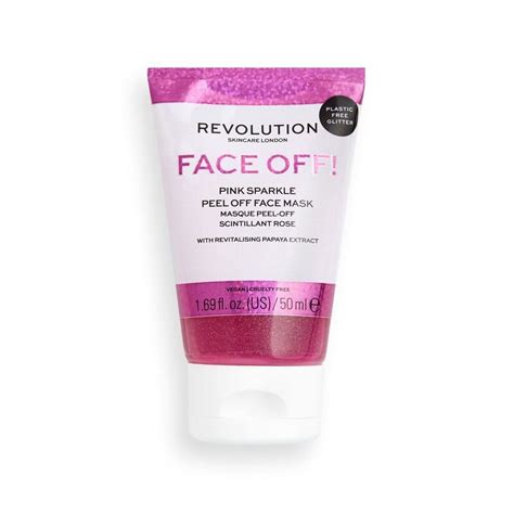 Revolution Skincare Face Off Pink Sparkle Glitter Maseczka Do Twarzy