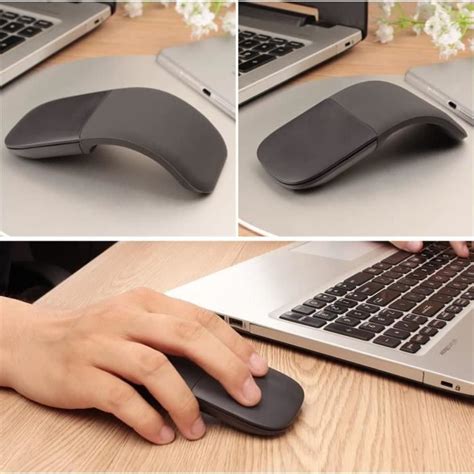 Bluetooth Souris Pliante Souris Sans Fil Silencieuse Compatible Pour