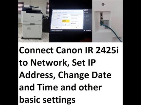 How To Connect Canon IR 2425i To A Network Connect Canon IR 2425i To