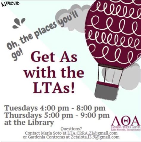 Lambda Theta Alpha Open Study Tables | Heritage University