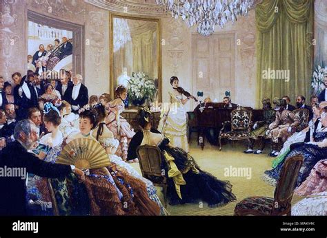 Un salon parisien aristocratique au xixe siècle par James Tissot Fran