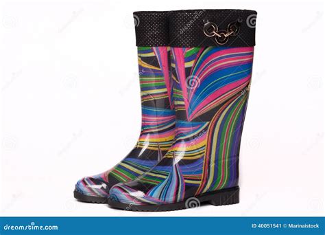 Colorful rain boots stock image. Image of galoshes, clean - 40051541