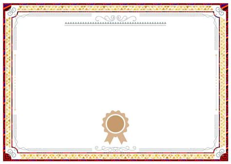 Red Background Shading Pattern Border Certificate Design With Regard To