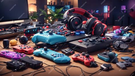 Premium Photo | Diverse Gaming Gear An Array of Devices for Ultimate ...