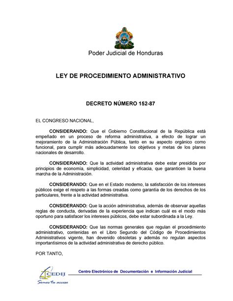 Ley De Procedimiento Administrativo Ppa Centro Electr Nico De