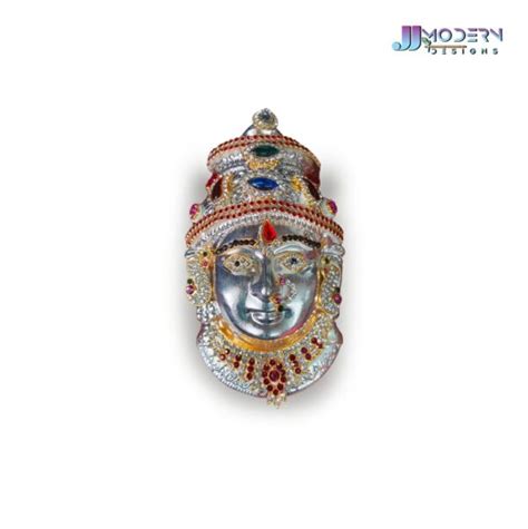 Varalakshmi Amman Face German Silver Stone Finishing Navarathri Golu