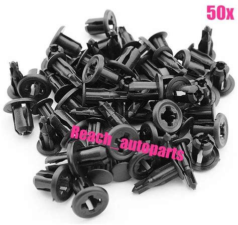 E2c 50pcs Plastic Bumper Clips Panel Fastener Trim Clip Fit For Honda In Auto Fastener And Clip