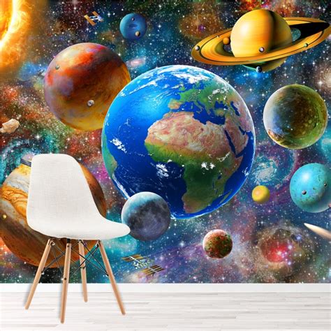 The Solar System II Wall Mural By Adrian Chesterman