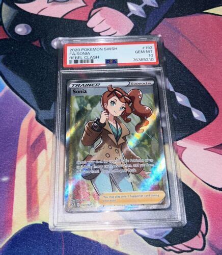 Pokémon Tcg Sonia Rebel Clash 192 192 Holo Full Art Psa 10 Gem Mint Ebay