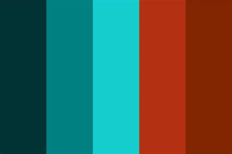 The Color Palette Is Red Green And Blue With Some Brown In Its Center