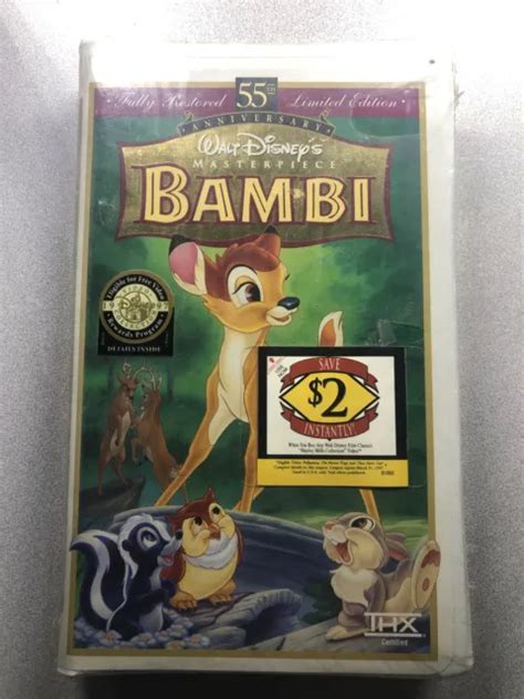 Bambi Vhs Th Anniversary Limited Edition Masterpiece Collection