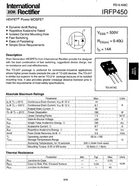 (PDF) Mosfet IRFP450 Datasheet - DOKUMEN.TIPS