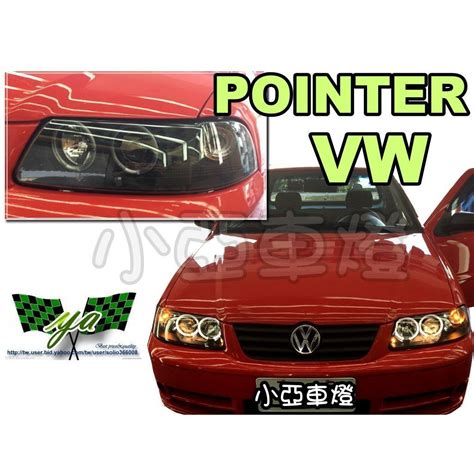 小亞車燈改裝＊全新 Vw 福斯 Gol 3 Pointer 01 02 03 04 黑框 雙光圈魚眼大燈 蝦皮購物