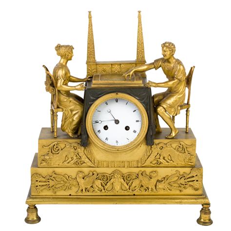 Reloj Imperio En Bronce Dorado Francia 1810