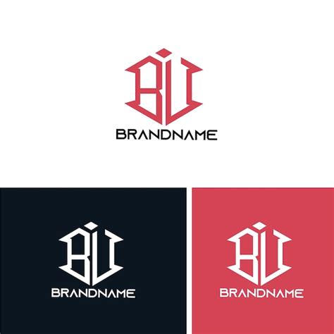 Premium Vector Modern Monogram Initial Letter Bu Logo Design Template