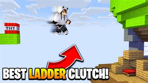 MOST INSANE LADDER CLUTCH IN MINECRAFT BEDWARS YouTube