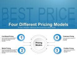 Four Different Pricing Models | Presentation Graphics | Presentation ...