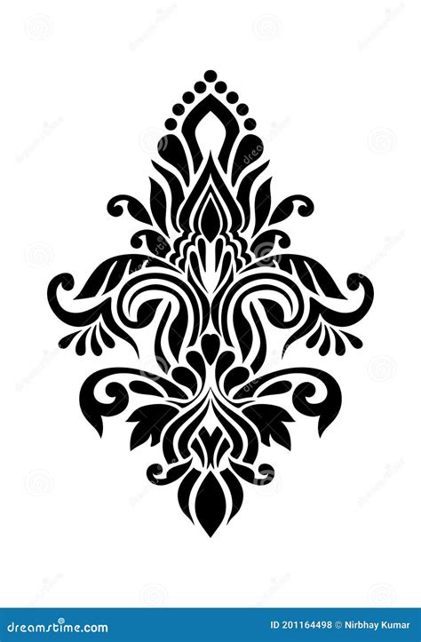 Vector Damask Stencil Patterns Design Stock Vector - Illustration of ...