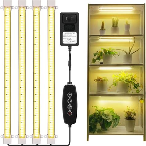 Mosthink Grow Lights For Indoor Plants Full Spectrum 4 Packs Led Grow Light Strips