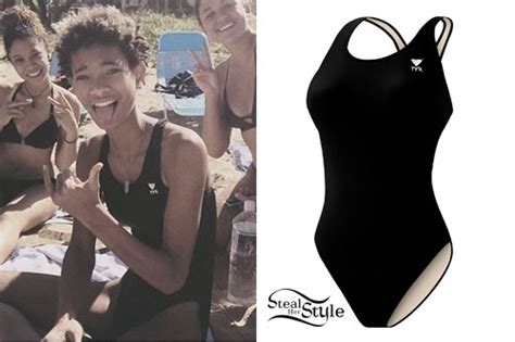 Willow Smith: Black One Piece Swimsuit | Steal Her Style