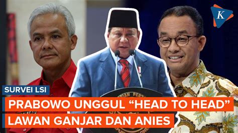 Survei Lsi Prabowo Menang Head To Head Lawan Ganjar Dan Anies