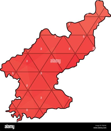 Corea Del Norte Y Corea Del Sur Mapa Sencillo Sobre Fondo Blanco