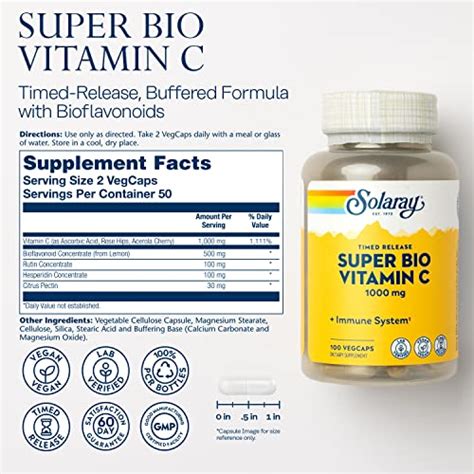 Solaray Super Bio C Buffered Vitamin C W Bioflavonoids Timed Release