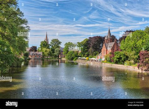 Scenic View Of Minnewater Park Bruges Belgium Stock Photo Alamy