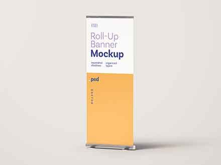 Free X Cm Rollup Mockup Psd